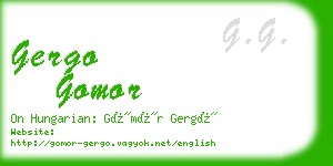 gergo gomor business card